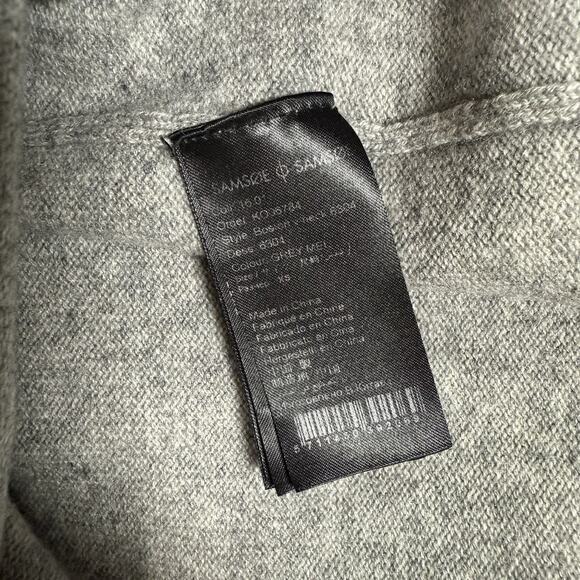 SAMSOE & SAMSOE Boston V Neck 100% Cashmere Gray Pullover Sweater Womens Size XS - Picture 4 of 7